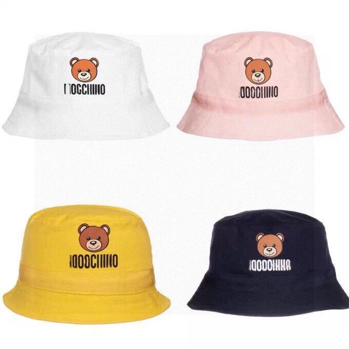 Kids Children's sun hat cartoon bear hat designer girl boy baby cute summer bucket hat thin hat fisherman sun hat boy girl hat children's casual hat