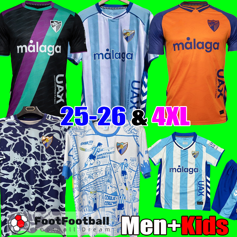25 26 MALAGA jersey CF soccer jersey 2025 isco Football Shirts Men BUSTINZA M. JUANDE RAMON FEBAS ALEX GALLAR footballl shirt kit Camiseta de football