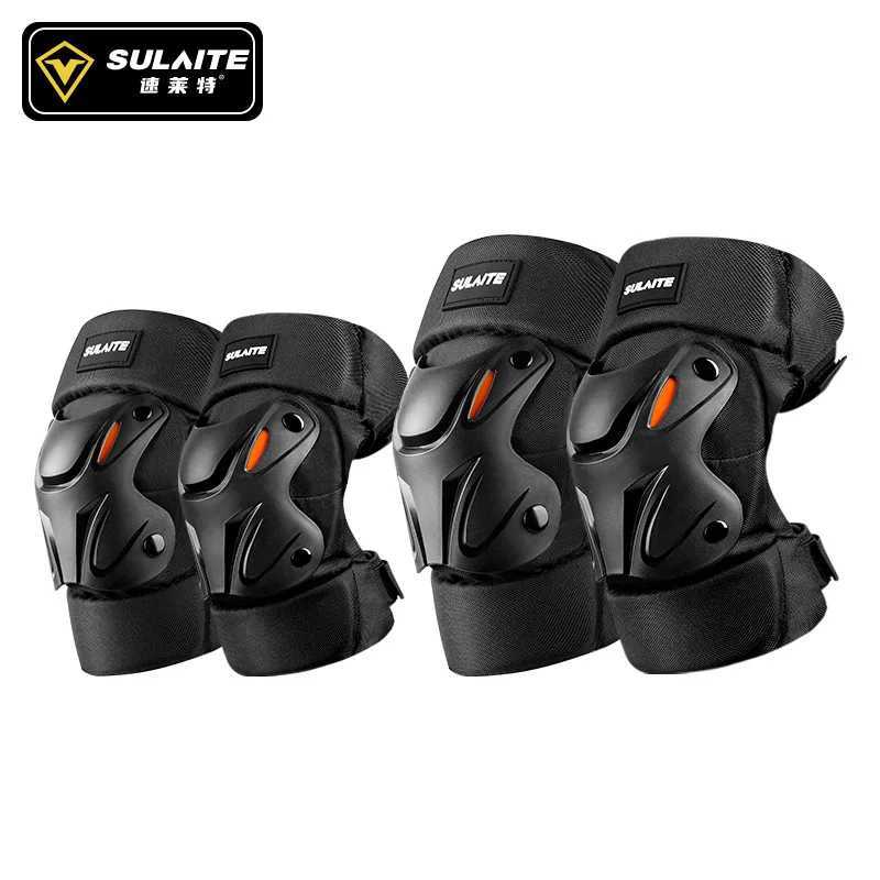 SULAITE 1Pair Motorcycle Knee Elbow Combo Kneepad for Men Protective Sport Guard MTB Racing Motocross Protector Gear Motocicleta C251013