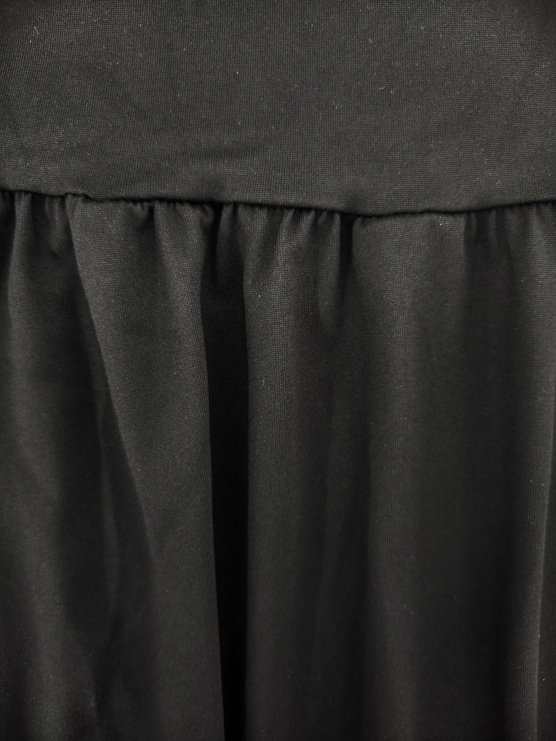 Women's Autumn Winter New Solid Color Round - Neck Long - Sleeve Midi Dress - Casual Daily & Outdoor Black Dress-CF51165