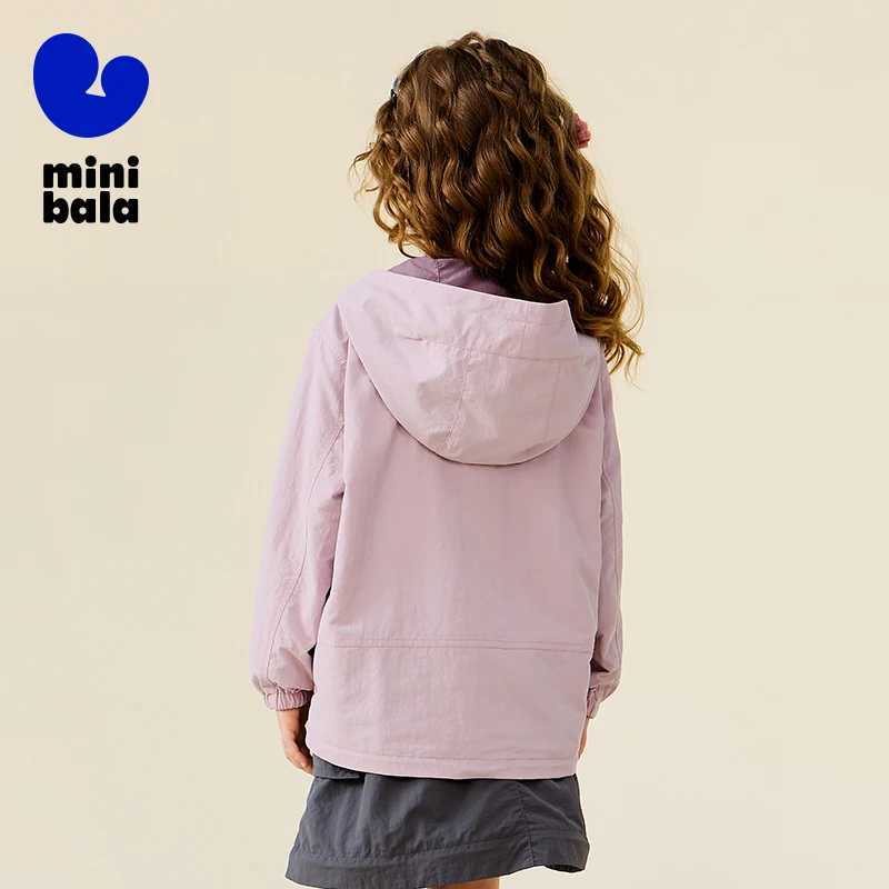 Mini Bala Hooded Jacket Kids 2025 Autumn Waterproof Windproof Softshell Outerwear for Boys and Girls C251013