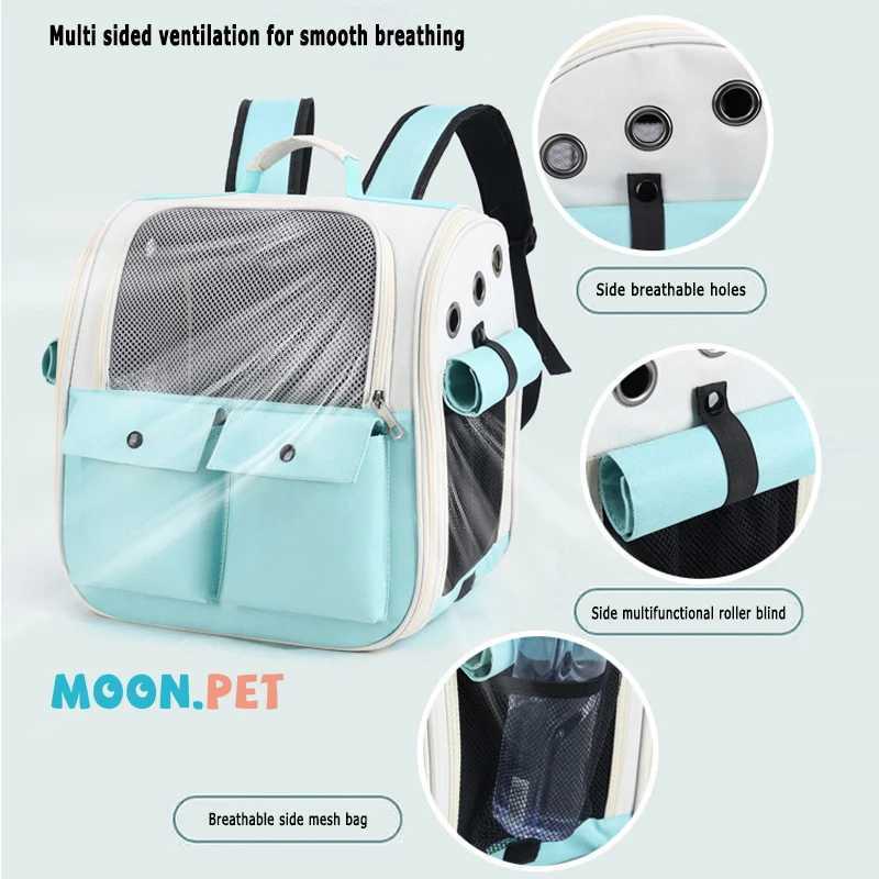 Ventilation Large Capacity Cat Carrier Backpack Adjustable Strap Pet Carrying Bag Foldable Cat Backpack for Outdoor Travel Pet C251013