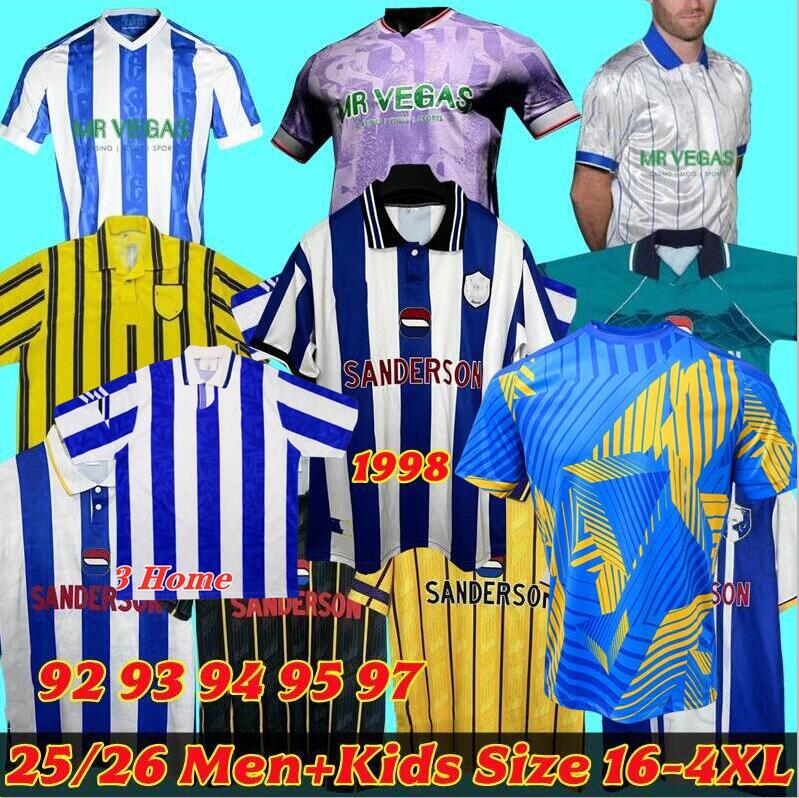 3XL 4XL 25 26 Sheffields Wednesdays soccer jerseys 2025 Will Vaulks Callum Paterson Michael Smith Tyreeq Bakinson Mallik Wilks football shirts 93 94 95 97 98