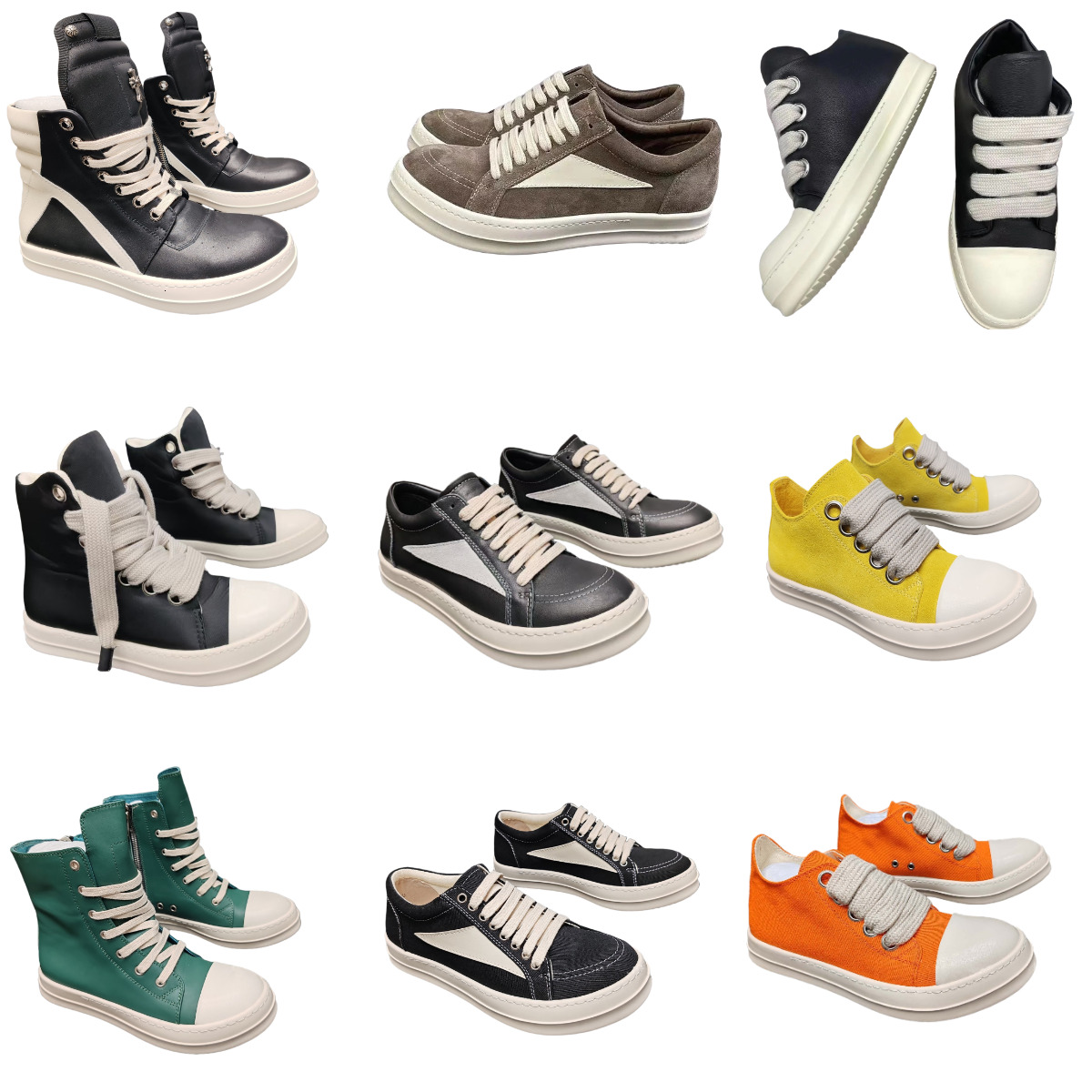 Designer Ro FW25 Owenes Casual Shoes Men Women Black White Brown Leather Shoes CONCORDIANS RUNWAY VINTAGE JUMBOLACE Canvas RO Boots Luxury High Low Brand Sneakers