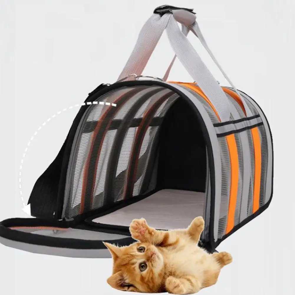 New Breathable Cat outing Bag for Pet Dog Summer Skew Straddle Portable Foldable Small and Mediumsized Dog Cage C251013
