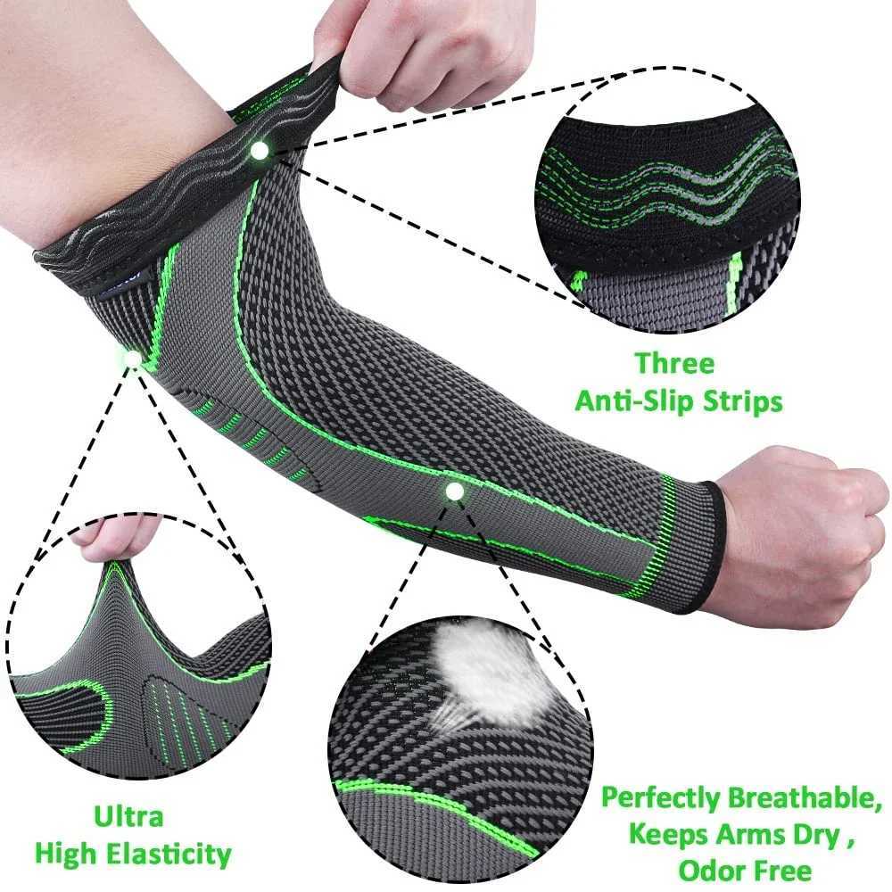 1Pc Elbow Braces Compression Arm Sleeves for Men Women NonSlip Breathable Arm Support for Tendonitis Tennis Elbow C251013