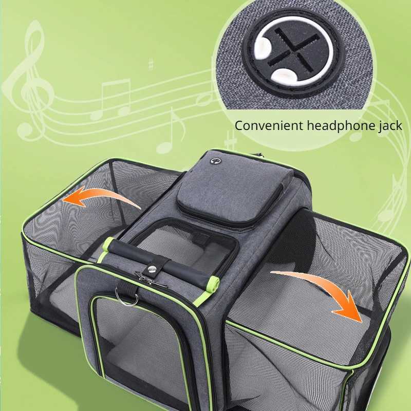 Breathable and Foldable Cat Backpack for Outdoor Travel Portable Pet Carrier with Large Capacity C251013