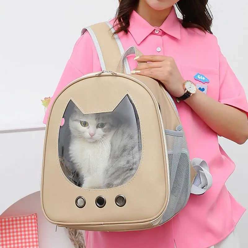 Foldable Cat Carrier Backpack Lightweight Breathable Pet Travel Bag C251013