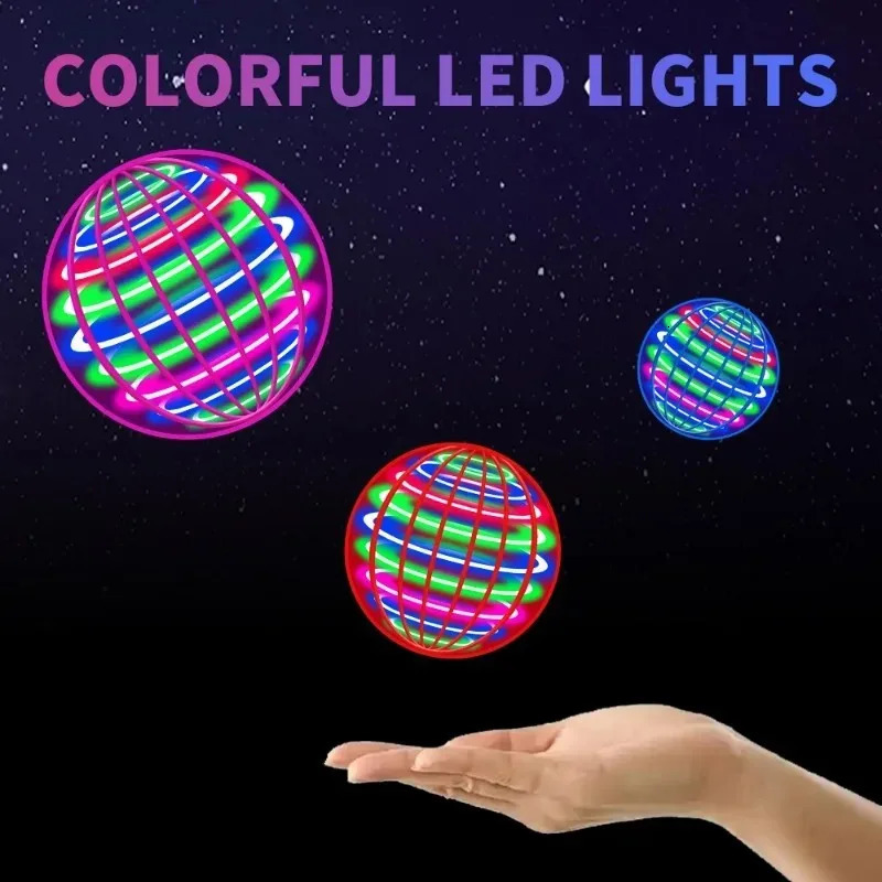 Spinning Ball Black Technology Flying Ball Magic LED Light Spinning Ball Stressrelieving Toy Childrens Christmas Gift 251008