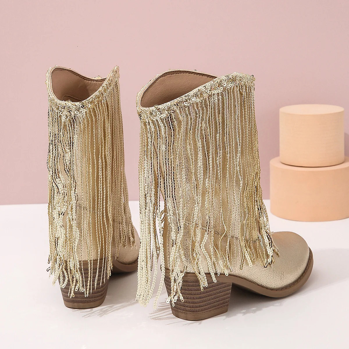 European and American fashion childrens western cowboy boots crossborder autumn and winter fringed childrens boots 251017