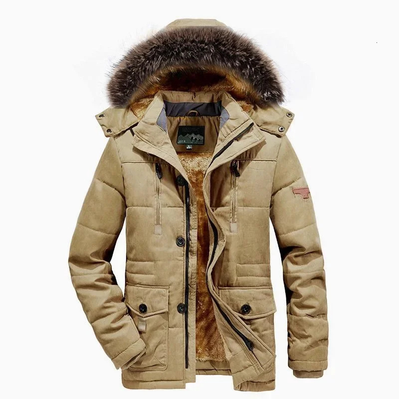 Men Down Jacket Male White Duck Down Jacket Hooded Outdoor Thick Warm Padded Snow Coat Oversized Plus Size Degree Winter Parkas 251011