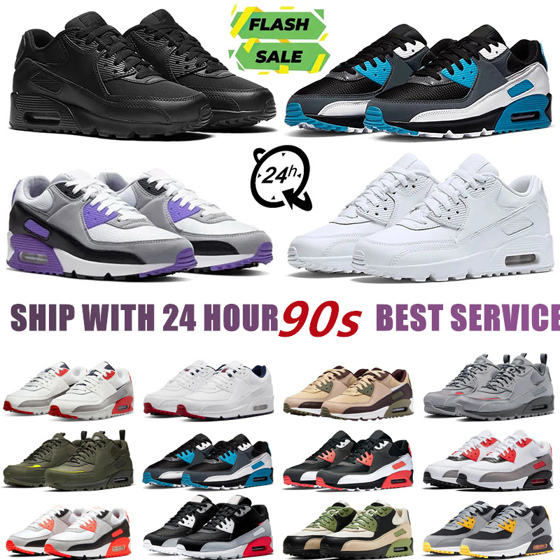 Designer 90 90s shoes Women Men Triple Black Concepts Mellow casual shoes Orange Camo Green Cool Grey bred Anniversary Premium Sports Running sneakers 36-46