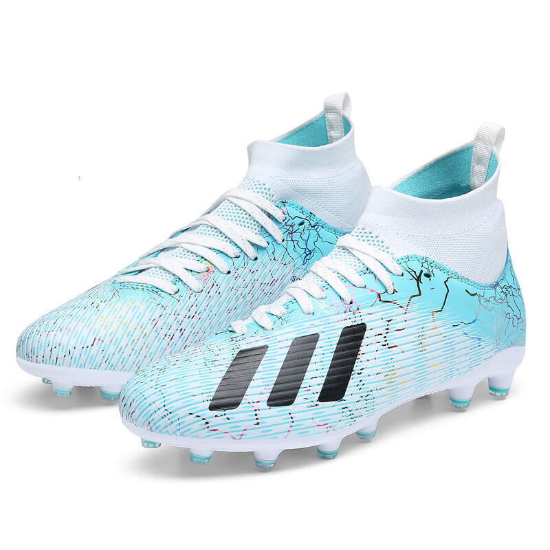 Overseas Men and Women Youth High-top Outdoor Sports Football Shoes Competition Training Breathable Non-slip