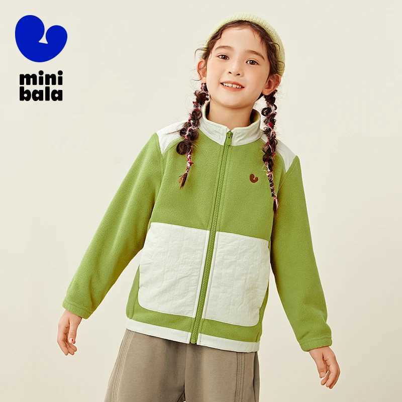 Mini Bala Fleece Jacket Kids 2025 Spring Reversible Thick Warm Outerwear for Baby Boys and Girls C251013