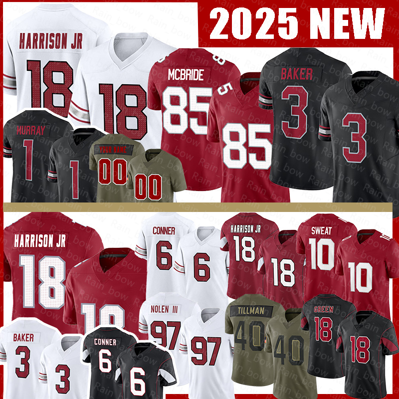 18 Marvin Harrison Jr. Football Jerseys Kyler Murray Budda Baker Trey McBride James Conner Josh Sweat Walter Nolen III Elijah Higgins Paris Johnson Jr. 14 Michael