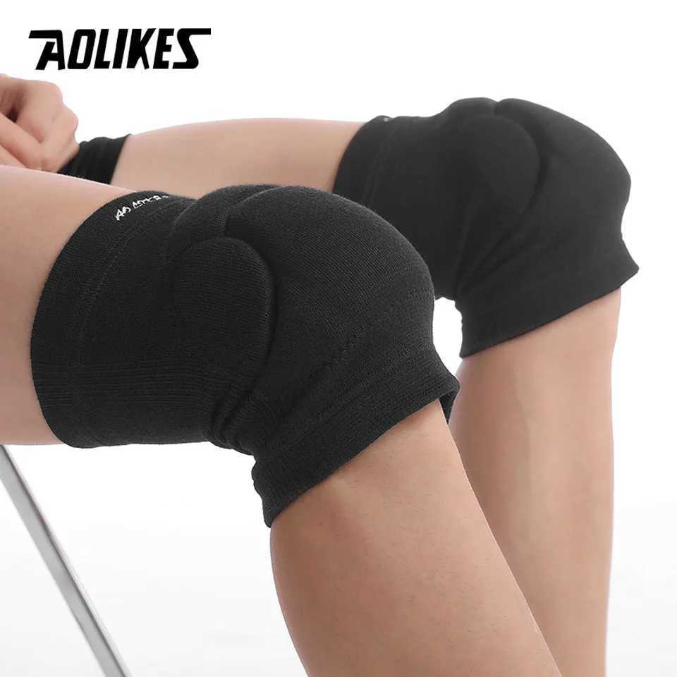 AOLIKES 1 Pair Sports Thickening Knee Pads Volleyball Extreme Sports Kneepad Brace Support Dancing Yoga Elastic Knee Protector C251013