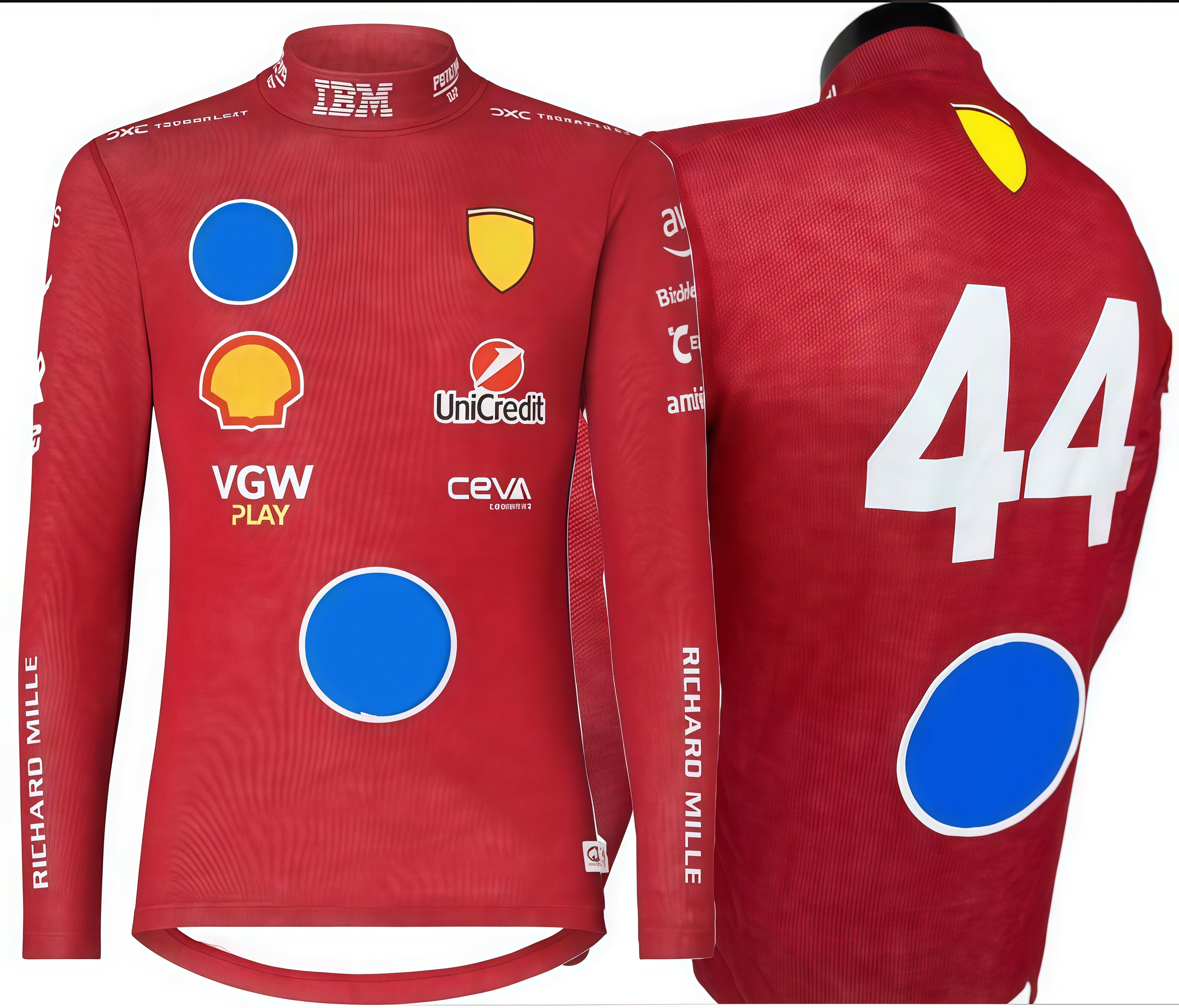 F12025 Team Authenticated Racing T-Shirt with Classic Long Sleeves