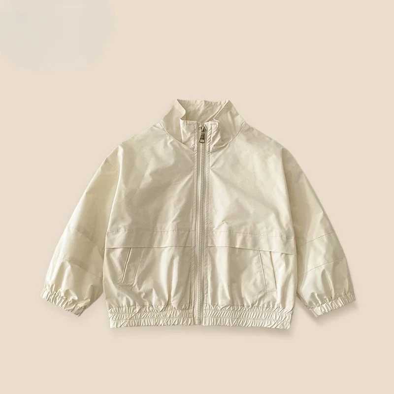 Korean childrens clothing childrens 2025 spring boys solid color jacket baby cool and handsome waterproof cardigan C251013