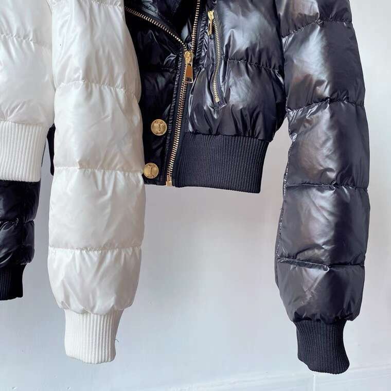 Gold Buckle New Jacket For Women Winter Slim Fit Solid Color Thickened Elegant High-End Cotton Coat Trendy B5