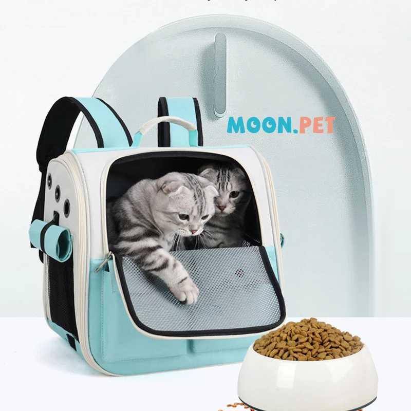 Ventilation Large Capacity Cat Carrier Backpack Adjustable Strap Pet Carrying Bag Foldable Cat Backpack for Outdoor Travel Pet C251013