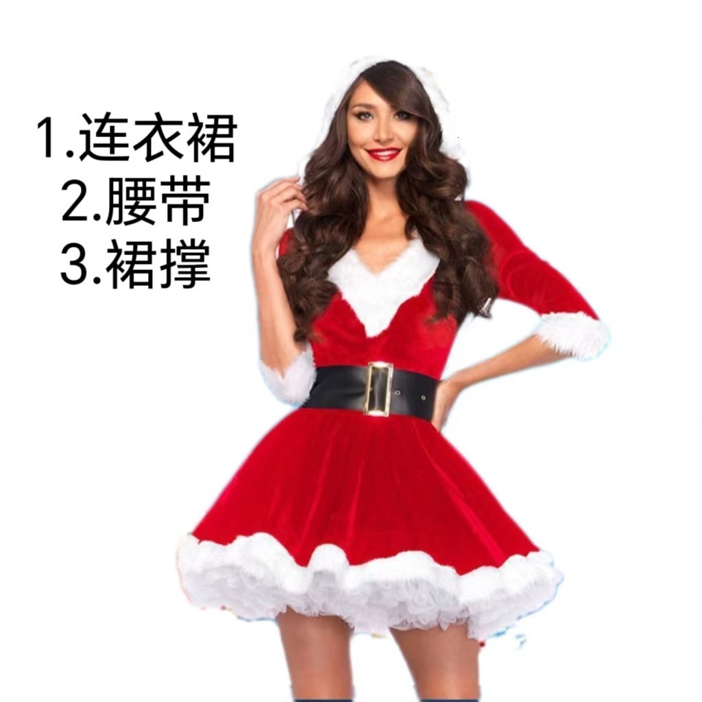 Christmas Costume Adult Women Performance Outfit Christmas Dress Performance Costume Queen Christmas Dress Labeling Service 241007