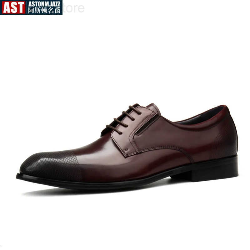 Italian Mens Dress Shoes Luxury Genuine Leather Summer New Style Fashion Square Toe Black Business Social Oxfords Shoes M251013