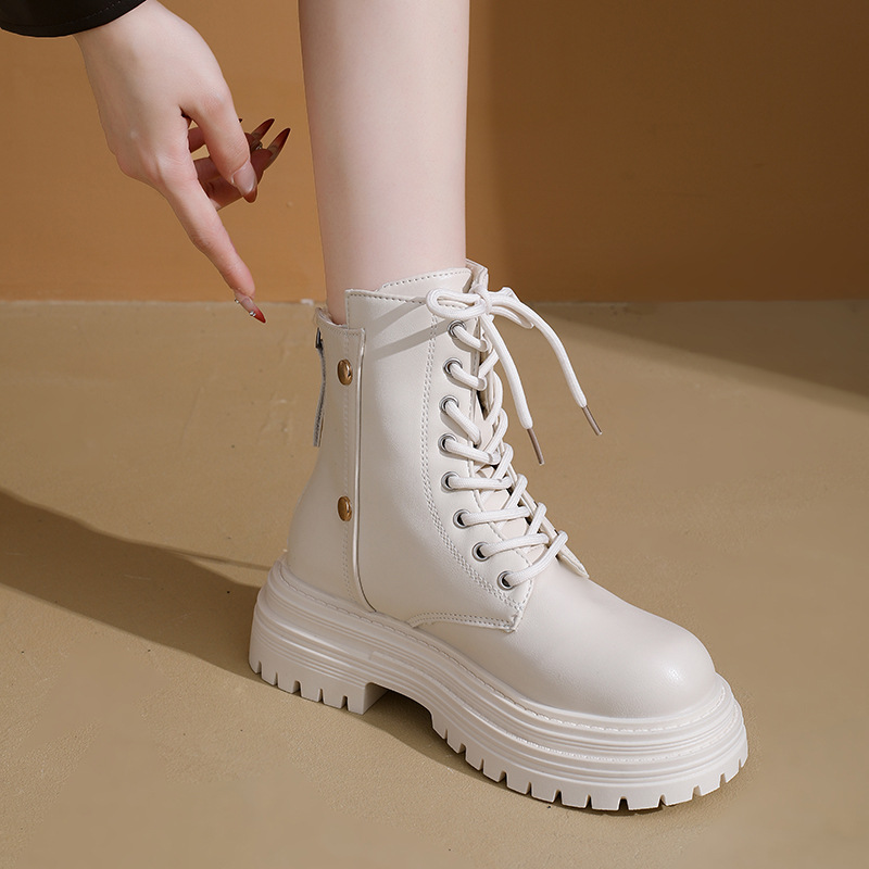 Free shipping designer Boots New Thick Bottom Martin Boots Women Winter Side Zipper Short Tube with Velvet Strap Snow Boots