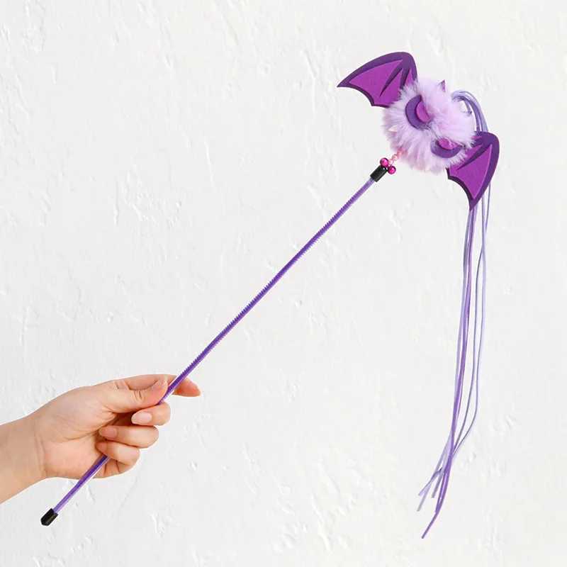 Halloween Cat Wand Toys Interactive Cat Teasing Stick Themed Toy Multifunctional Wand Toy Kitten Stick Funny Pet Launcher C251013