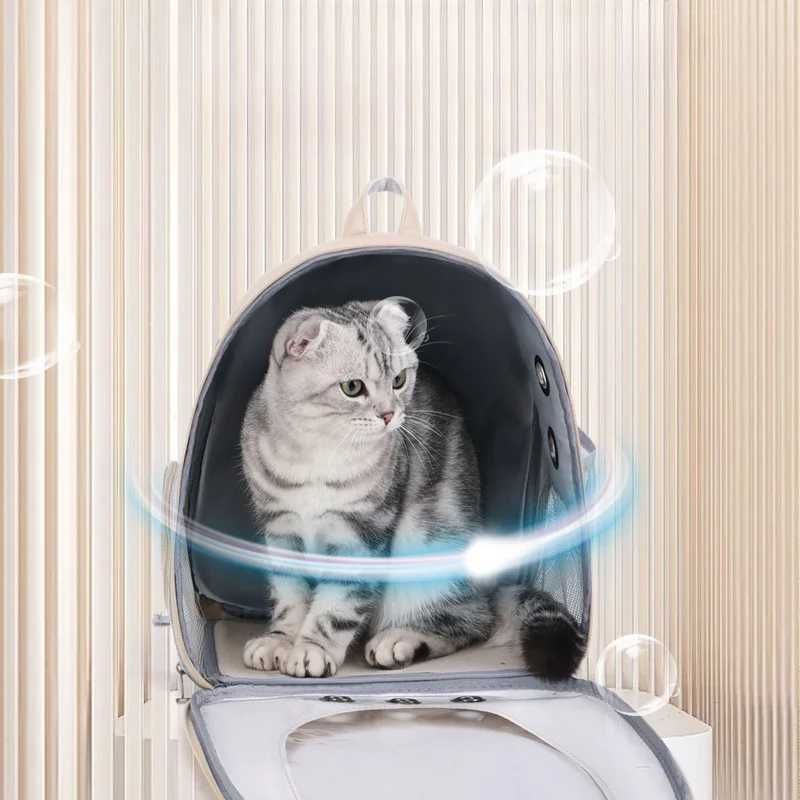 Portable Transparent Pet Backpack Foldable Outdoor Carrying Cats Bag Breathable Travel Bags for KittensDogs Going Out Pets Bag C251013
