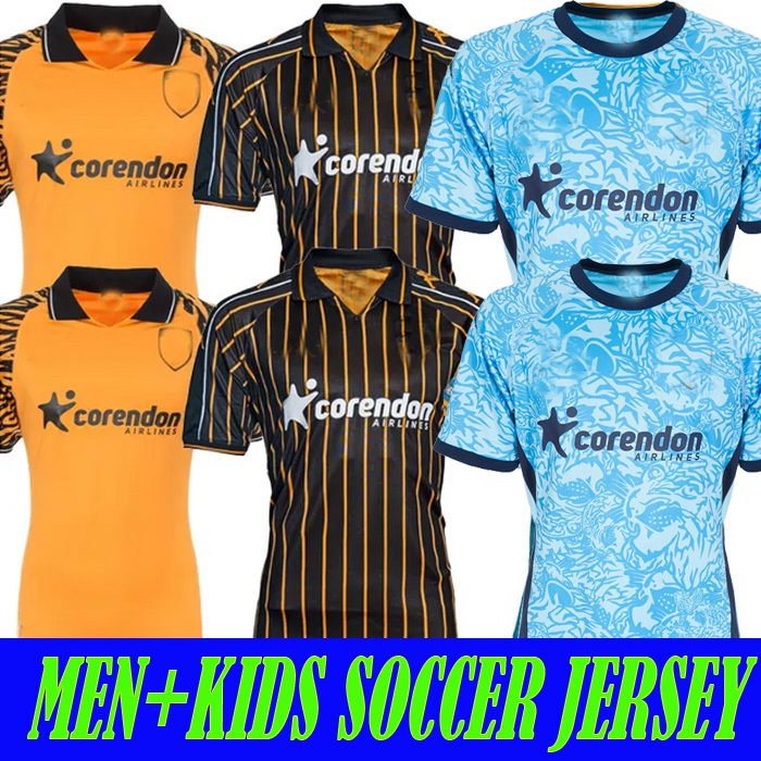 16-XXL Hulls soccer jerseys City 25 26 HCAFC Kit Hulls Jersey City football Shirts The Tigers soccer shirt HullCitys KAMARA BELLOUMI ALZATE MILLAR Men Kids Uniforms