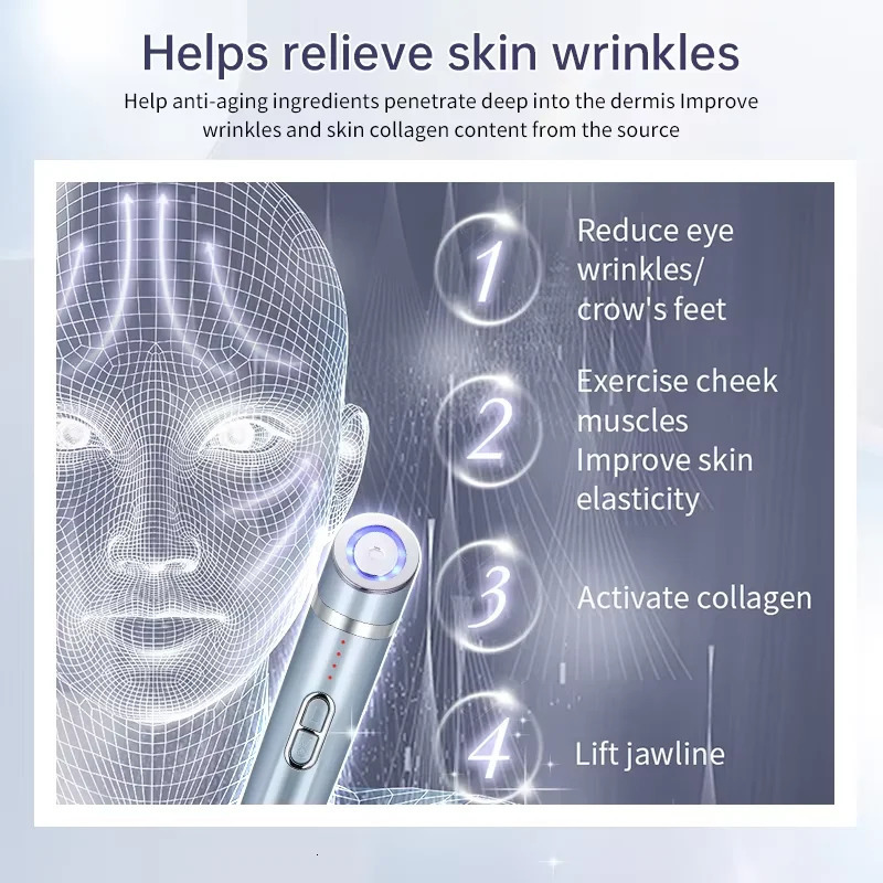 EMS Eye Massager Antiaging Beauty Instrument Eye Care Massage Tool Wrinkle Removal Face Lifting Beauty Device Home Use 251010