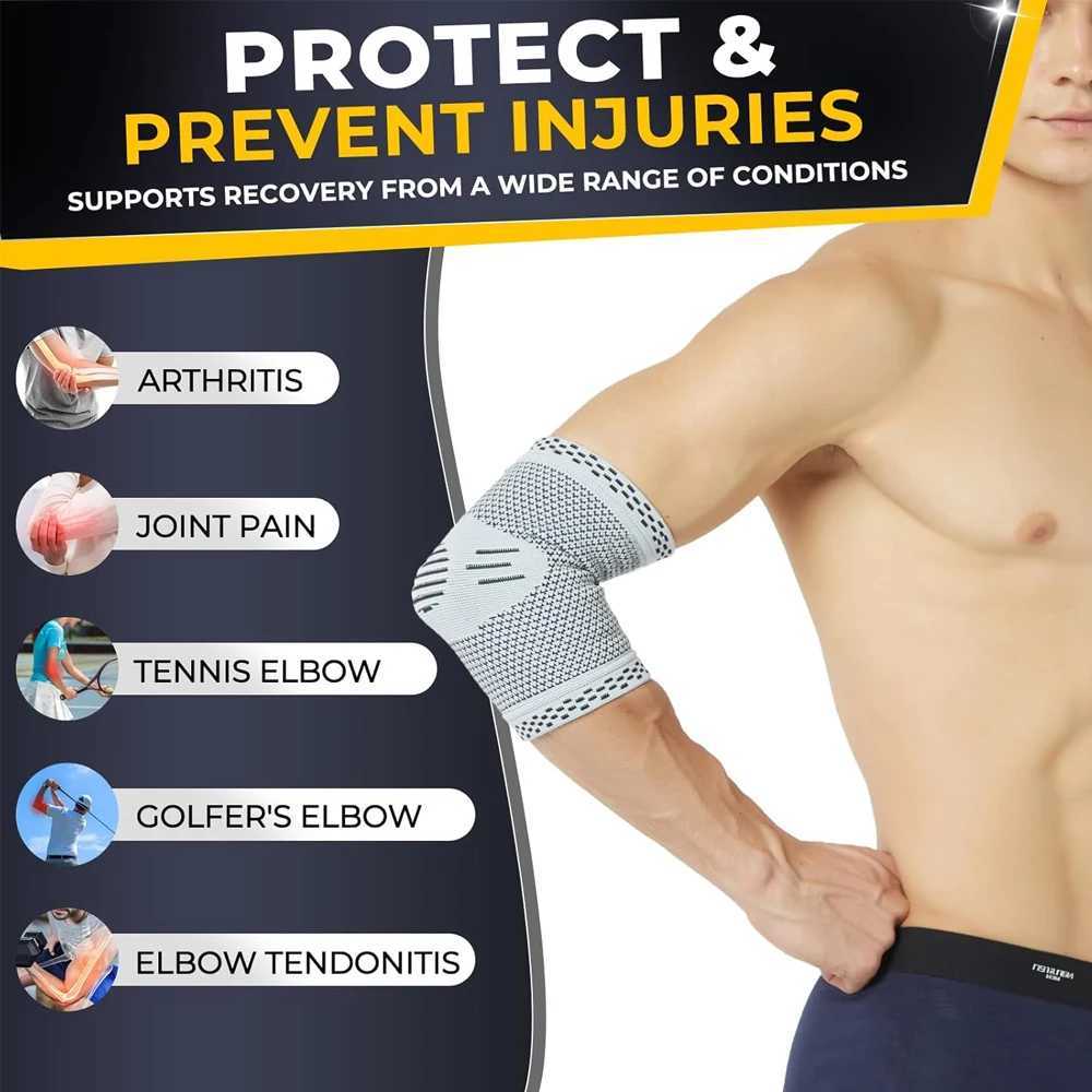 1 PCS Elbow Support SLEeve for Gym Tennis ComprESSion Brace for Tendonitis Pain ReliEF Injury Recovery Unisex C251013