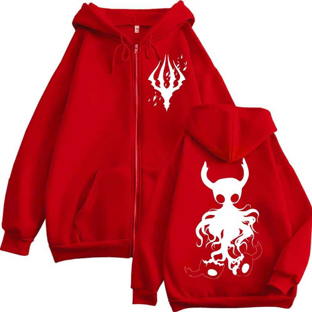 Limited Hollow Knight Game Graphic Zipper Hoodies Gothic Vintage Zip Up Hooded Sweatshirts Men Women Fashion Casual Pullovers J251013