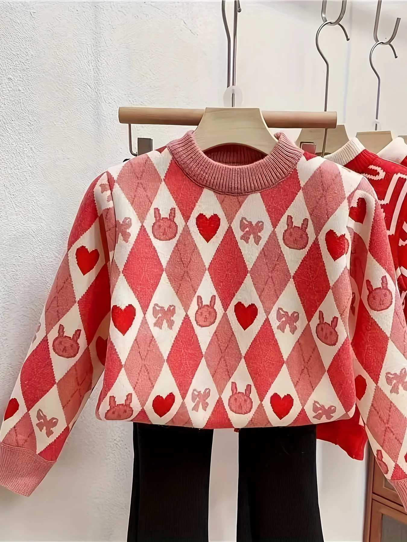 Girls Knitted Sweaters for Autumn and Winter New Warm Childrens Clothing Kids RoundNeck Tops Winter Style Baby Clothes C251013