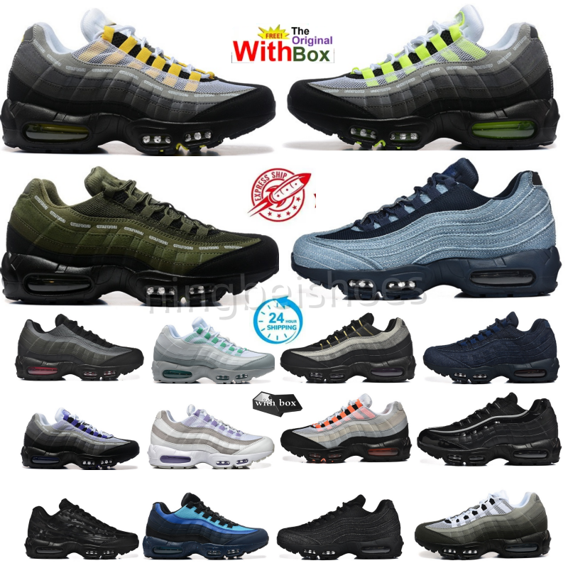 Neon 95 95s Designer running shoes men women Denim Cactus Flower Blue Grey Spark Bright Mandarin Honey Black Pink Foam mens trainers outdoor sneakers runners With Box