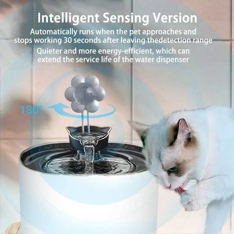 Cat Fountain Pets Water Fountain Cats Dispenser Auto Filter USB Electric Mute Cat Drinker Bowl Recirculate Filtring Drinker C251013