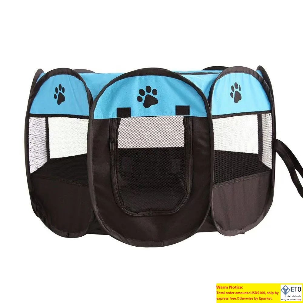 Dog Fence Cat Fence Foldable Pet Game Fence With Portable Box Portable Pet Tent Suitable For Indoor/Outdoor Use Waterproof Detachable Sunshade LL