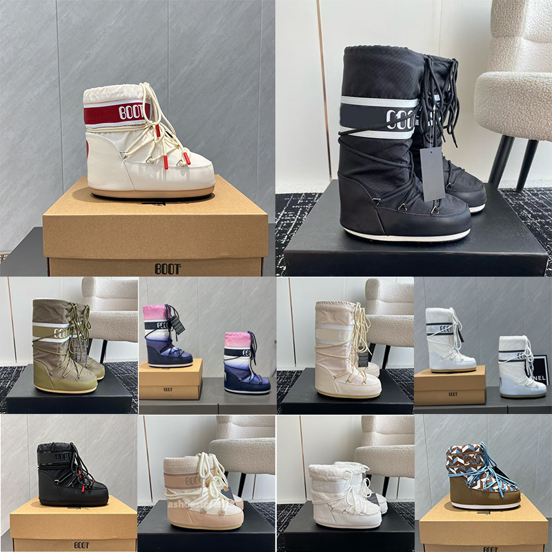 Designer Moon Boot Casual Park Icon Casual Shoes Womens Platform Designer Boots Classic Snow Rubber Sole suede Fur booties Furry thigh high ankle Winter Ski boots