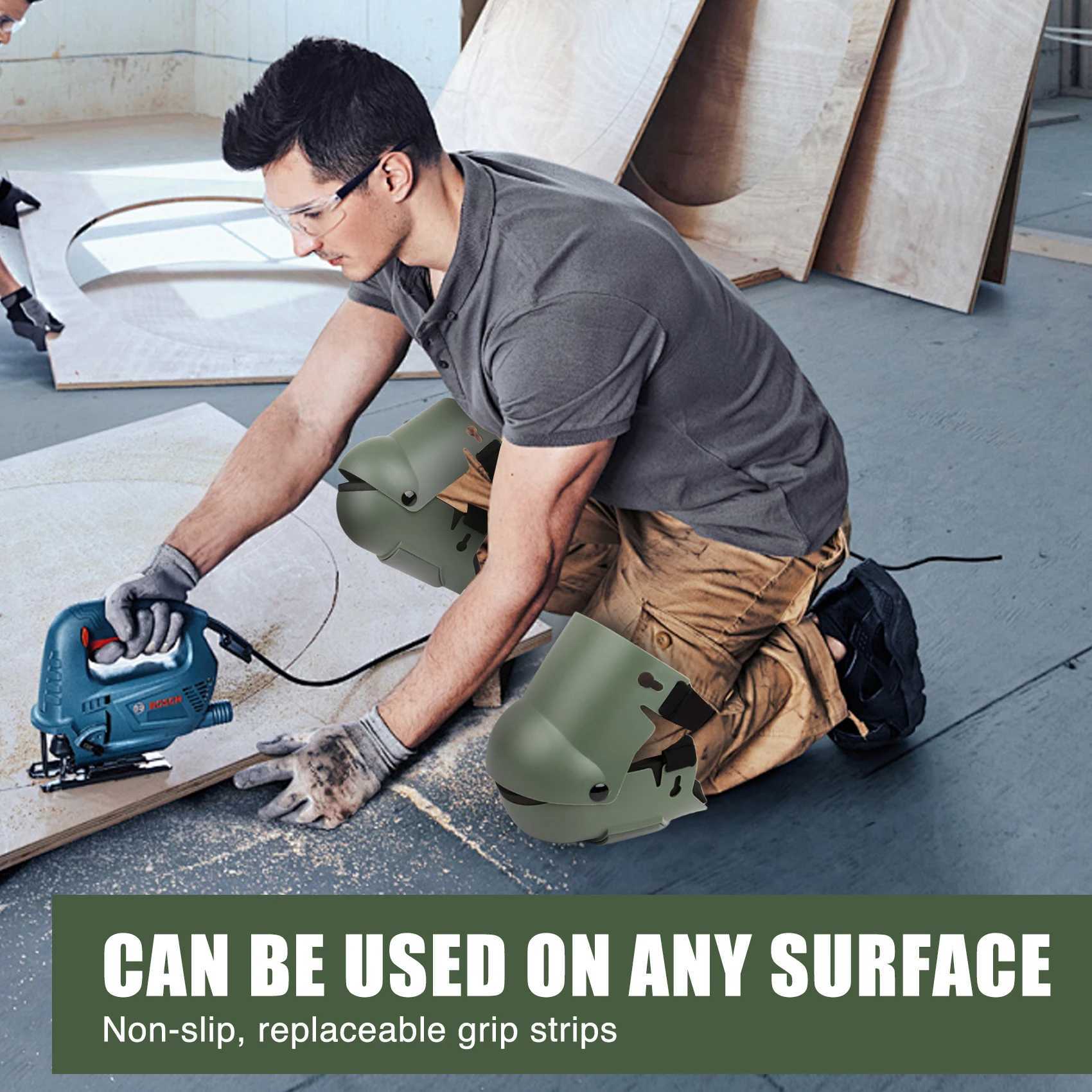 Heavy Duty Knee Pads with Strong Double Adjustable Straps EVA Foam Cushion AntiSlip Design for Gardening Flooring Home Repair C251013