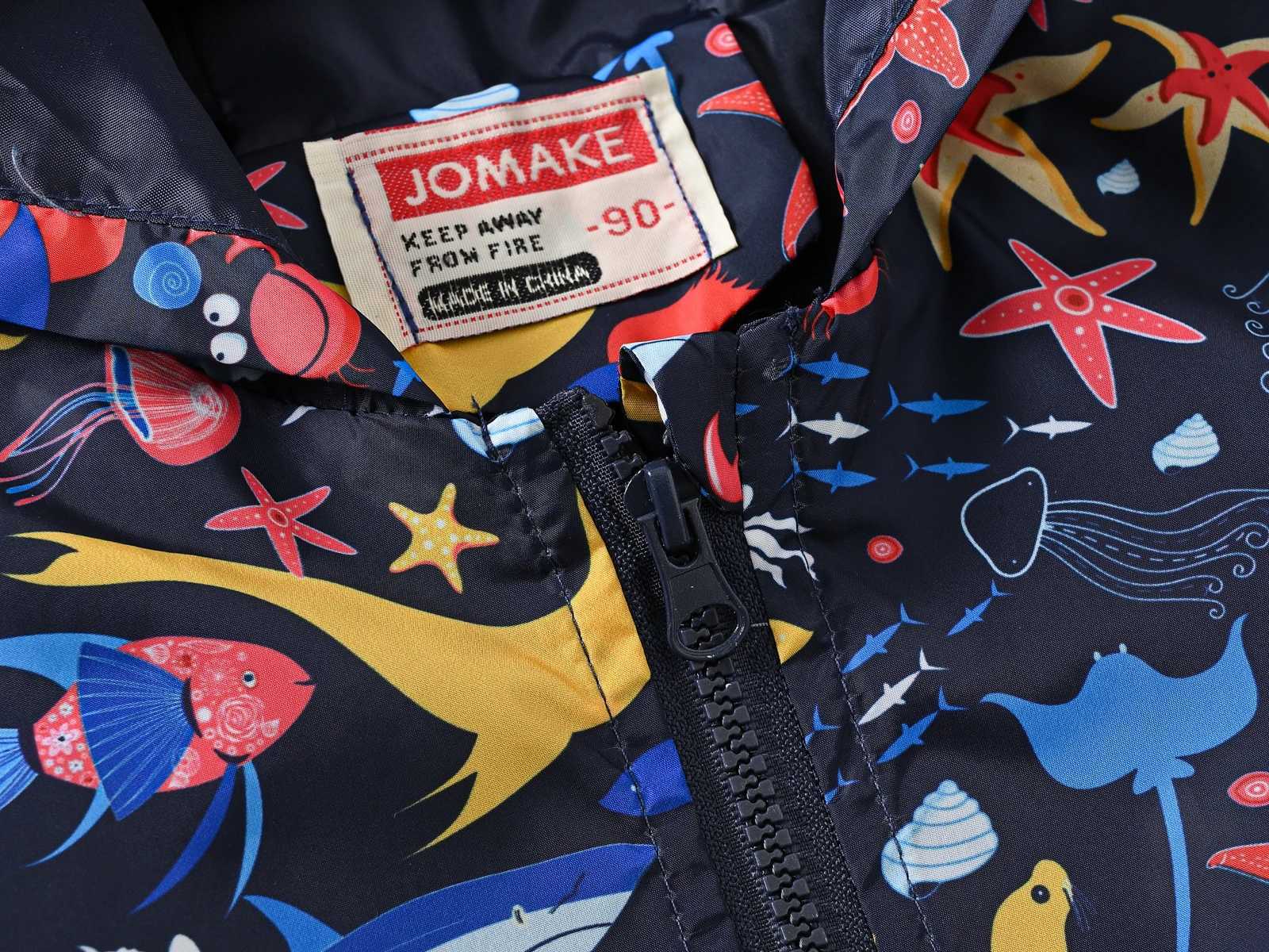 Boys and Girls Wind Cap Coat Assorted Cartoon Pattern Printed Zipper Coat Children Spring Wear C251013