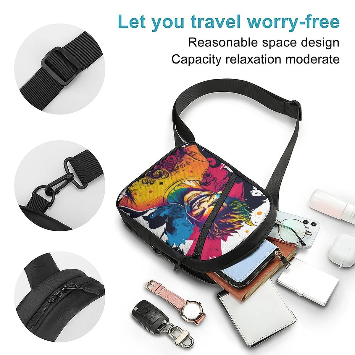 DHgatepod Foldable Chest Bag | Lightweight Crossbody Sling Pack | Hands-Free Waist Fanny Pack for Travel & Outdoor