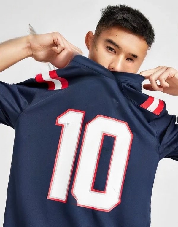 The 2025 season's new personalized Brady12, MAYE10, Moss 81, Seymour93, Tippett 56 Storm Blue competitive edition adult short-sleeved children�