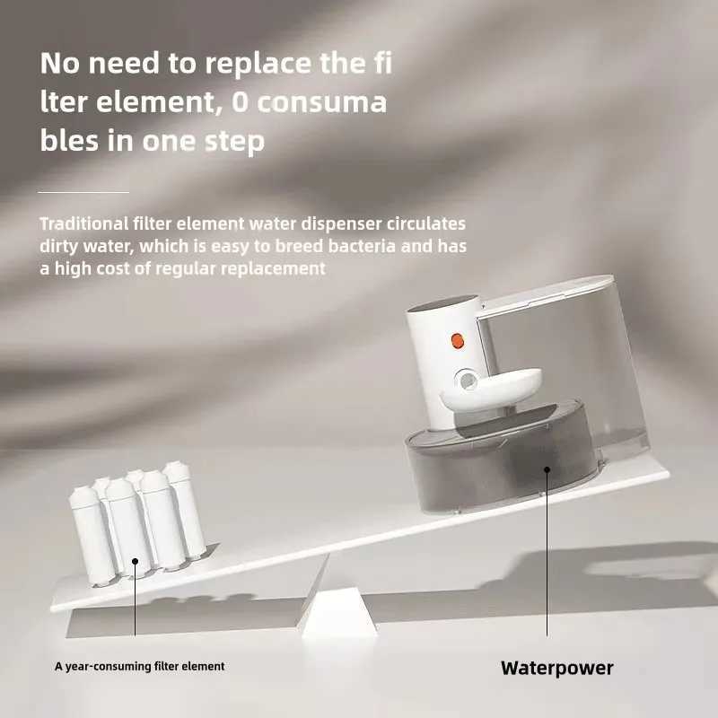 Dispenser Cat Water Fountain Moving Water Unplugged Automatic Water Feeder Pet Dog Drinker Pet Feeder Cat Fountain C251013