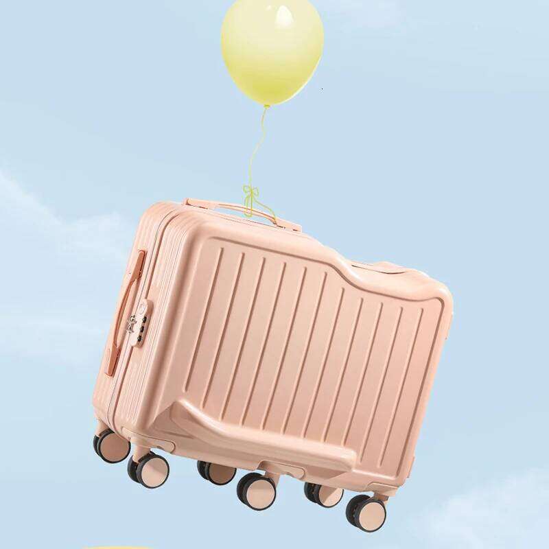 New Children s Riding Suitcase Inch Can Sit Lage Trolley Case Universal Wheel Wheels Travel Suitcases with Cup Holder