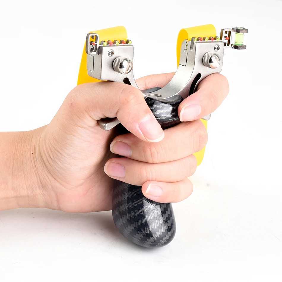 8020 Fiber Optic Aiming Slingshot 304 Metal Cnc Fast Prure Catapult Outdoor Hunting and Shooting Practice Package Y251013