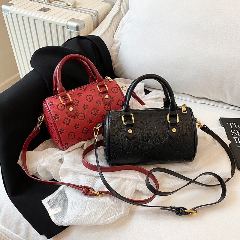 Free shipping Designer Patterned Boston Bags Multi-Color Stylish Versatile Trendy Handbags