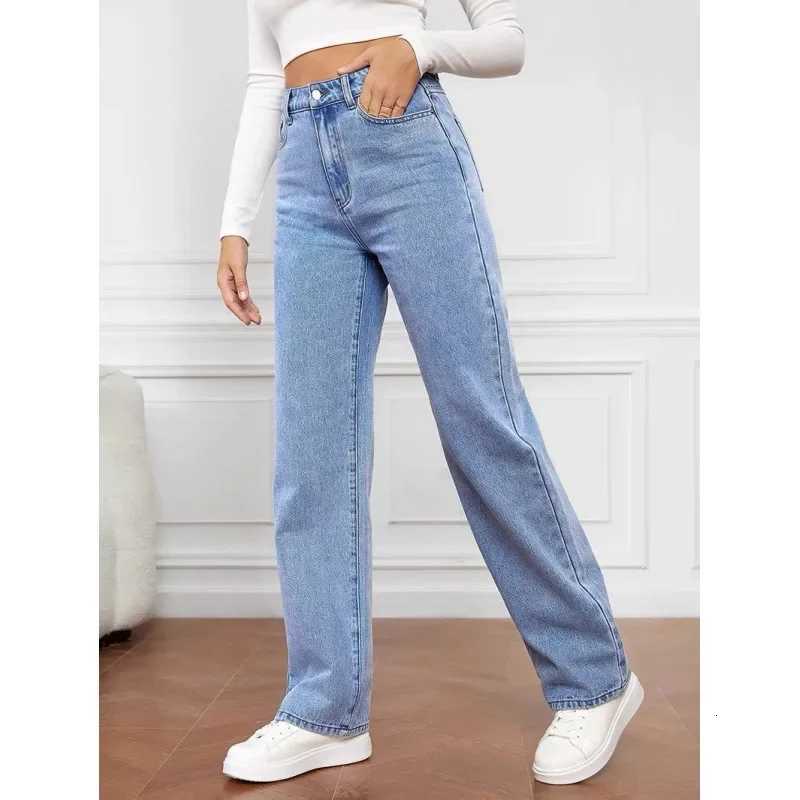 2000s Jeans Women High Waist Wide Leg Straight Y2K Jean Womens Loose Fit Denim Trousers Comfortable Plus Size Casual PantsT251013