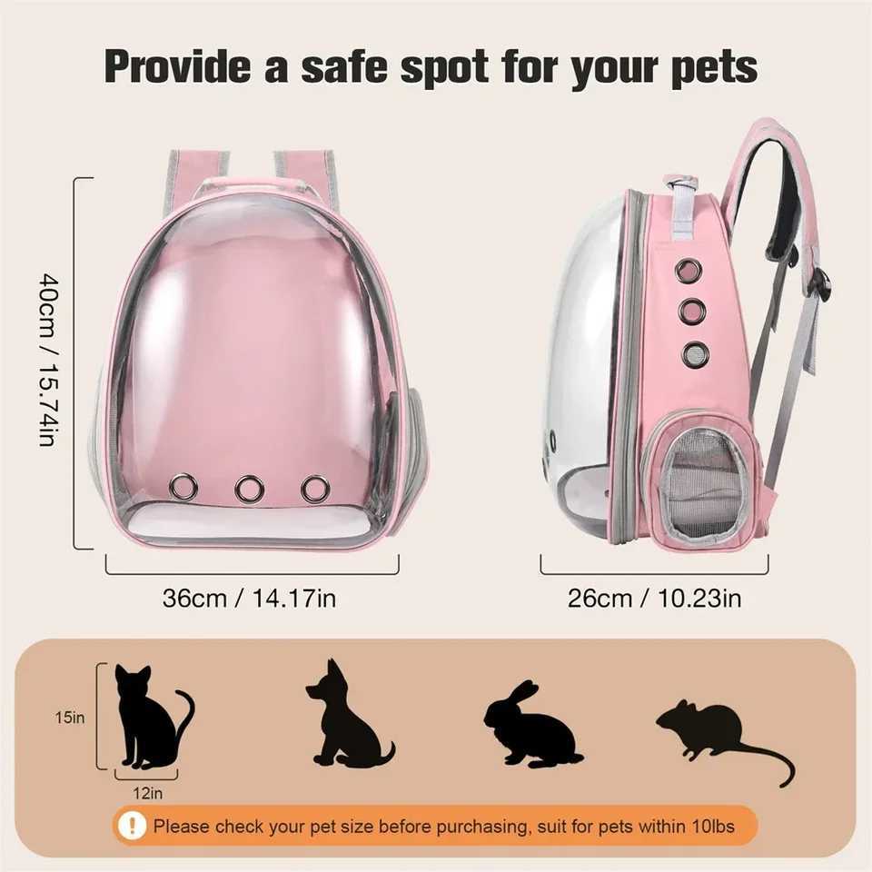Cat Carrier Backpack Airline Approved Pet Carrier for Small Medium Cats Puppies Travel Hiking Camping Durable Pet Backpack C251013