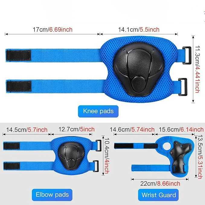 6PCS Kids Protective Gear Set Knee Pads for 314 Years Toddler Knee Elbow Pads with Wrist Guards 3 in 1 for Skating Cycling C251013