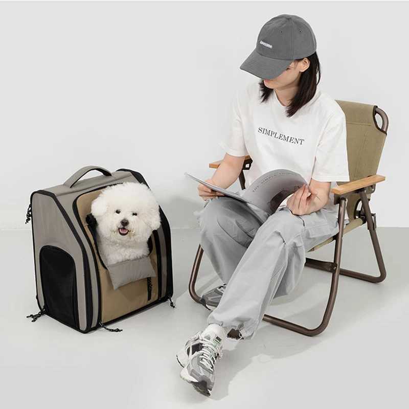 Cat Backpack Carrier Expandable Pet Carrier Backpack for Small Dogs Medium Cats Foldable Puppy Backpack Carrier for Travel C251013